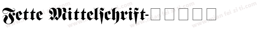 Fette Mittelschrift字体转换